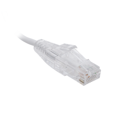 Cable de Parcheo Slim UTP Cat6 - 1 Metro (3.28 Pies), Blanco, Diámetro Reducido (28 AWG)