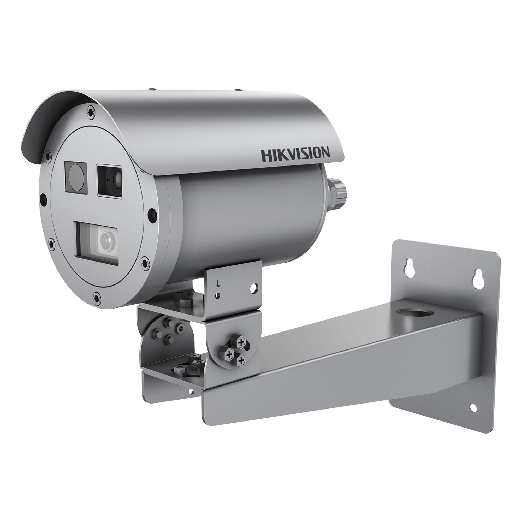 Bala IP Térmica Dual / Termico 7 mm (256 X 192) + Óptico 4 mm (4 MP) / Termométrica / Detección de Temperatura / IP68 / 30 mts IR / Antiexplosión / Anticorrosión — HIKVISION · SKU DS-2TD2568T-15/G0/T1Y
