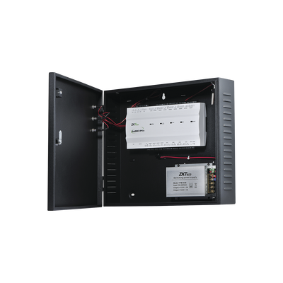 Controlador de Acceso 2 Puertas / 20,000 Huellas / 30,000 Tarjetas / ADMS PUSH / TCP/IP / Gabinete y Fuente 12V/5A