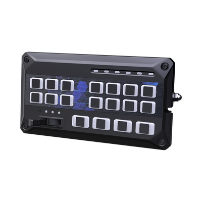 Sirena Vehicular de 200W de Potencia, Con Controlador de Panel Deslizante de 19 botones, indicador de flecha de tráfico de 6 LED, 12 Salidas Auxiliares