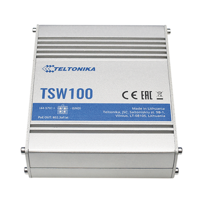 Switch Industrial No-Administrable 5 puertos Gigabit, PoE en 4 puertos 802.3af/at (120W)