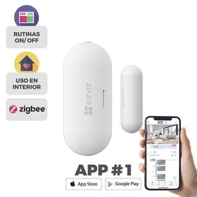Contacto Magnético Inalambrico / Para Hub CS-A3 / Compatible con Kit de Alarmas EZVIZ CS-B1 / Uso en Interior / Protocolo Zigbee / 