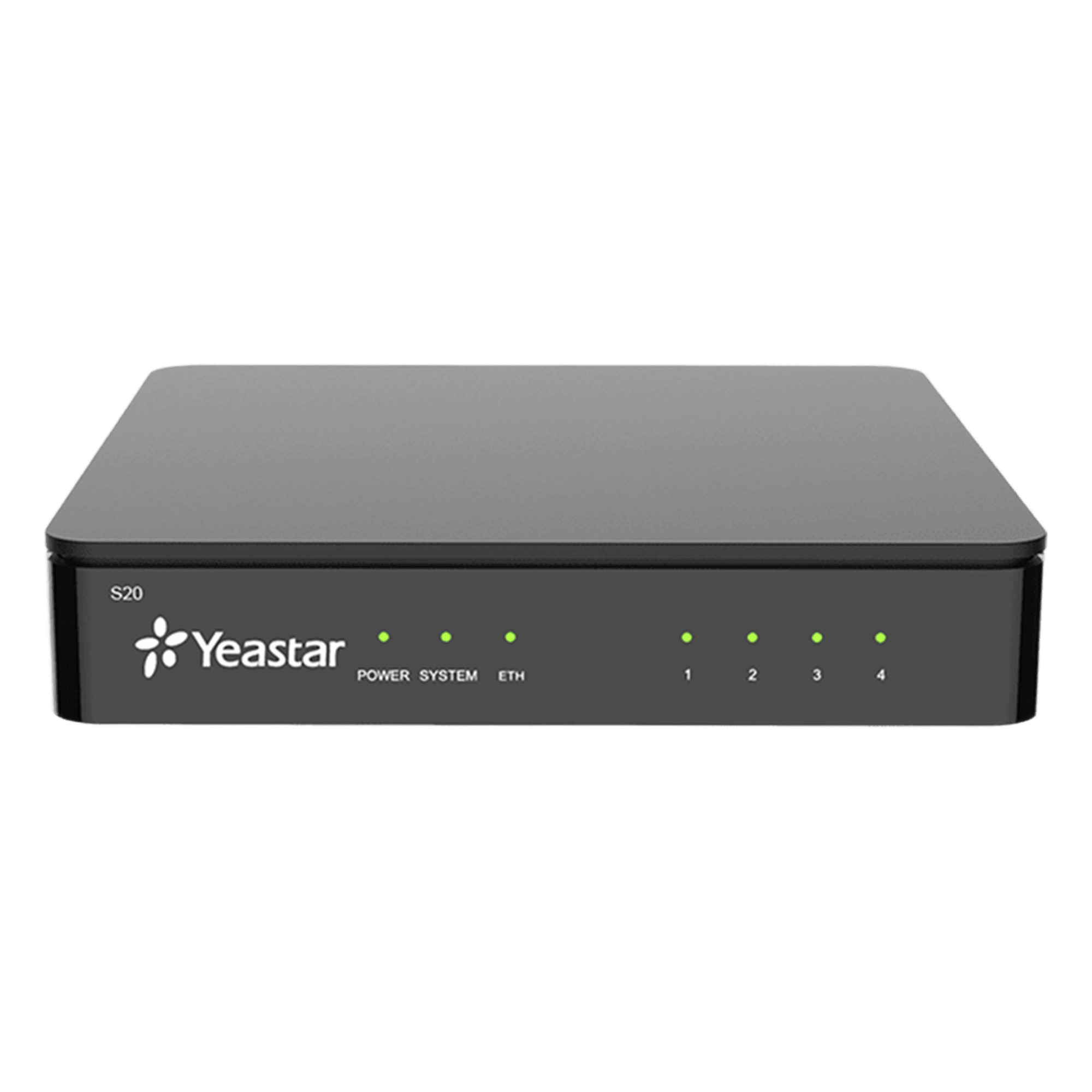 Conmutador IP SIP Yeastar para PYMES / 20 extensiones/ 10 llamadas simultaneas/ 2 puertos FXO (Tarjeta Incluida). — YEASTAR · SKU S-20