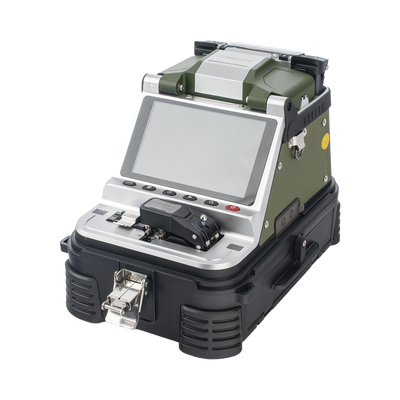 Fusionadora de Fibra Óptica Multimodo y Monomodo / 6 Motores / Alineación por Núcleo / OPM + VFL / Cleaver Eléctrico de un Solo Paso / Capacitación Remota Gratuita