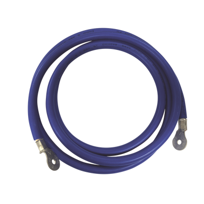 Cable para Baterías, 2.2 m Azul Calibre 2 AWG con Terminales de Ojo en Ambos Extremos