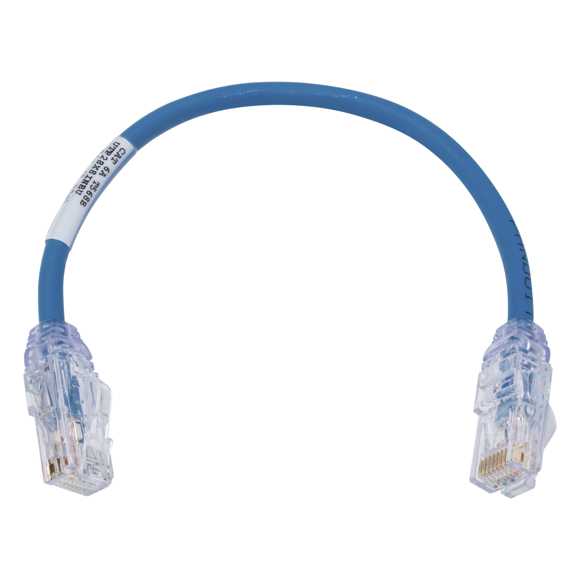 Cable de Parcheo UTP, Cat6A, Diámetro Reducido (28 AWG), CM/LSZH, Color Azul, 20.3 cm (8 pulgadas)