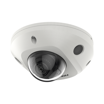 Mini Domo IP 6 Megapixel / Lente 2.8 mm / 30mts IR EXIR / Micrófono Integrado / Exterior IP67 / IK08 / PoE / DARKFIGHTER / Alarmas y Audio I/O / ONVIF / Micro SD / 4 Analíticos: AcuSense, Deteccion Facial, Conteo de Personas por Cruce y Zona — HIKVISION · SKU DS-2CD3566G2-IS(H)