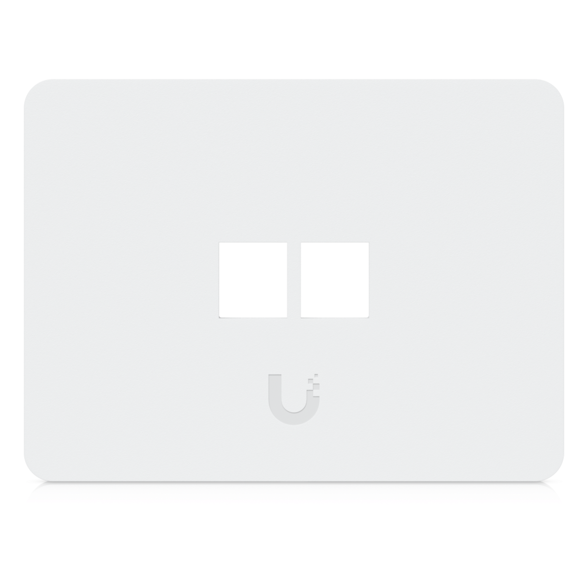 Placa de Pared Horizontal Universal para Keystone de 2 Puertos con Cubierta Pintable, Acabado Personalizable, Paquete con 4 Piezas — UBIQUITI · SKU UACC-WP-KEYSTONE-H-2P