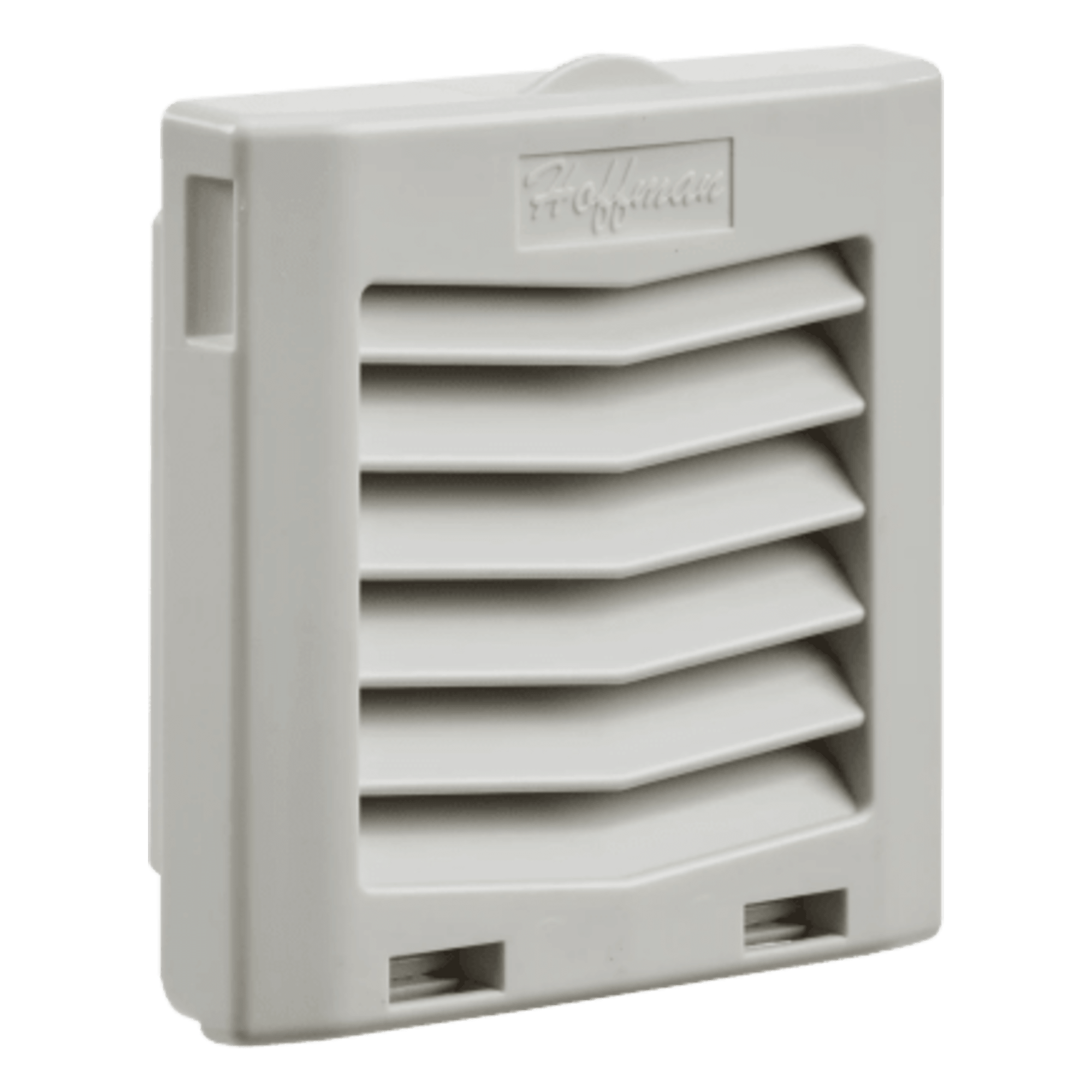 Rejilla de Escape para Ventilador con Filtro HG / Protección IP54 / Compatible con Ventiladores HF04 de 4 in (102 mm) / De Plástico / Color Gris Claro — HOFFMAN · SKU HG0400404