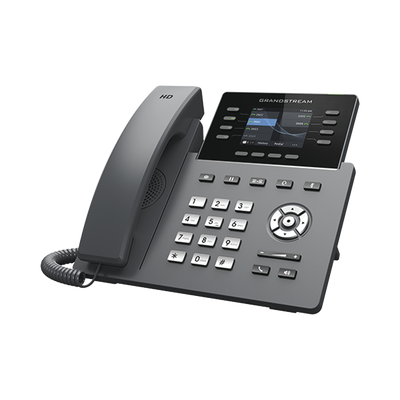 Teléfono IP Wi-Fi, Grado Operador, 8 líneas SIP con 4 cuentas, pantalla a color 2.8", puertos Gigabit, Bluetooth, PoE, codec Opus, IPV4/IPV6 con gestión en la nube GDMS — GRANDSTREAM · SKU GRP2624