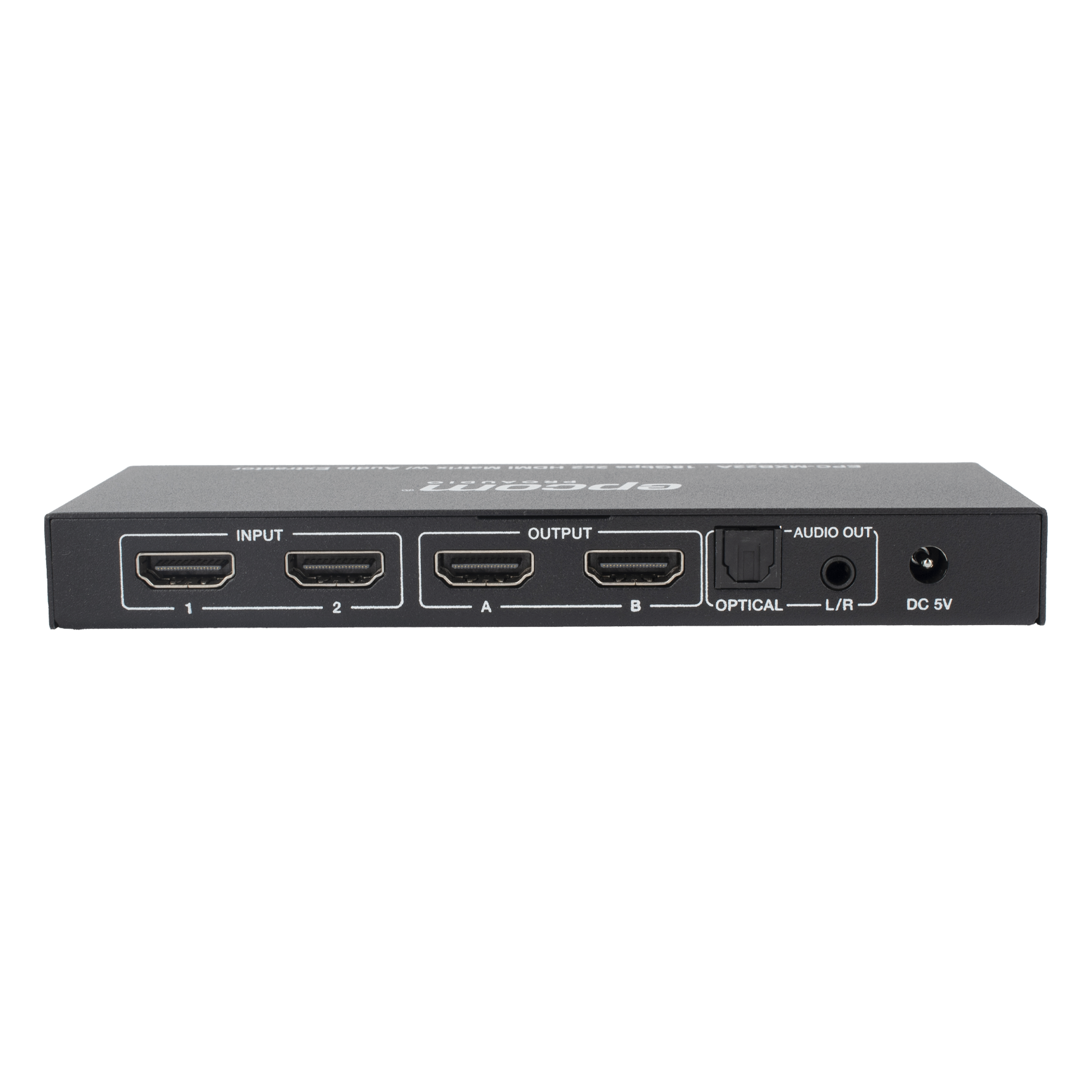 Matricial HDMI | 2x2 | 4K2K@60Hz | HDR | YCbCr 4:4:4 | EDID Auto | Extractor de Audio | Salida de audio análoga y digitalizados | HDCP 2.2 | 18 Gbps