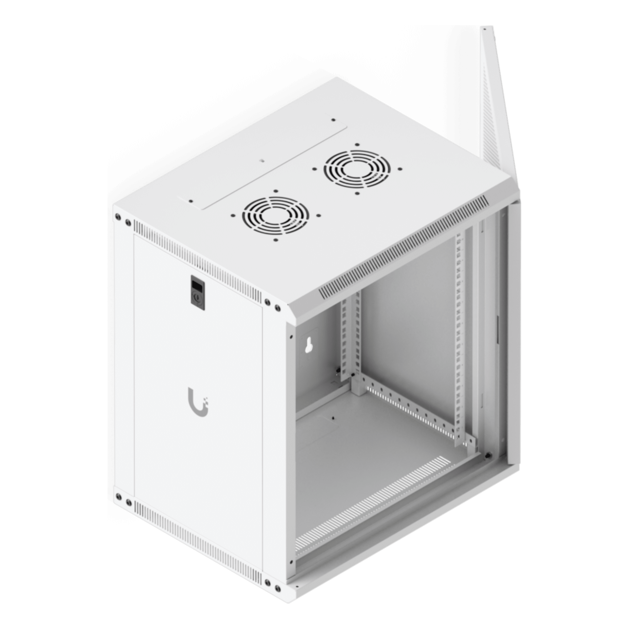 Gabinete Rack 12U / 550x450 mm / Montaje Pared / Puerta Perforada / 2 pies (635 mm) Alto