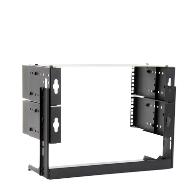 Rack Abierto de montaje en Pared, de 19in, 5 Unidades de rack, Profundidad Ajustable (8" a 12") con Charola de Uso Múltiple.