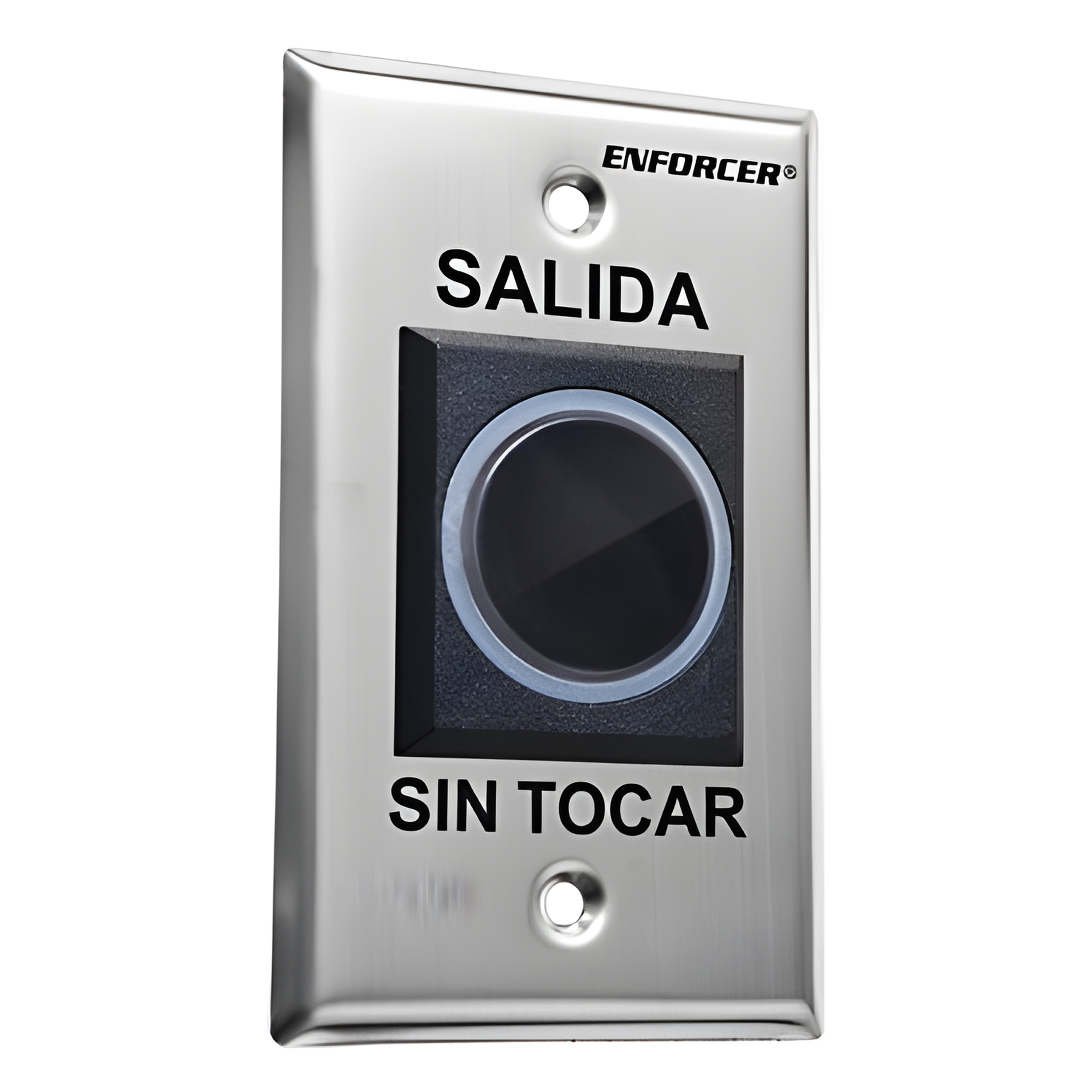 Botón de Salida sin Contacto / Sensor IR / Iluminado / Normalmente Abierto y Cerrado / Distancia Ajustable de Detección /  Rele Ajustable de 0.5 a 30 Segundos / Uso Interior — ENFORCER SECOLARM · SKU SD-927-PKCNSQ