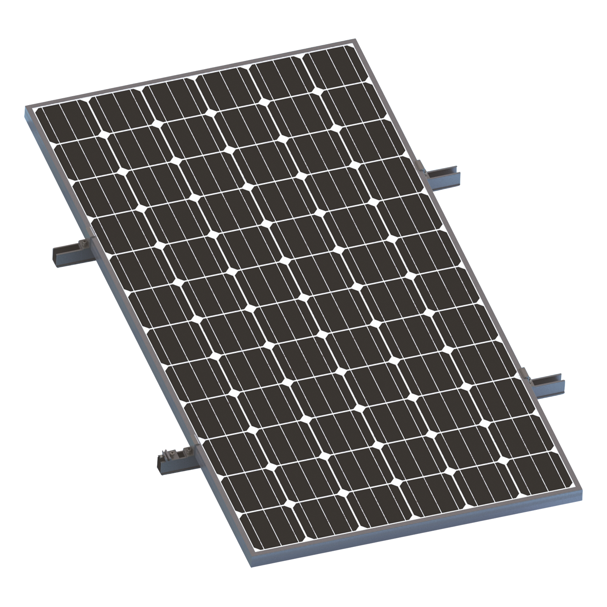 Kit De Minirieles Para Panel Solar Arreglo 1X1 Para Instalación Plano En Lámina — EPCOM POWERLINE · SKU VEKTORMINIKIT1X1