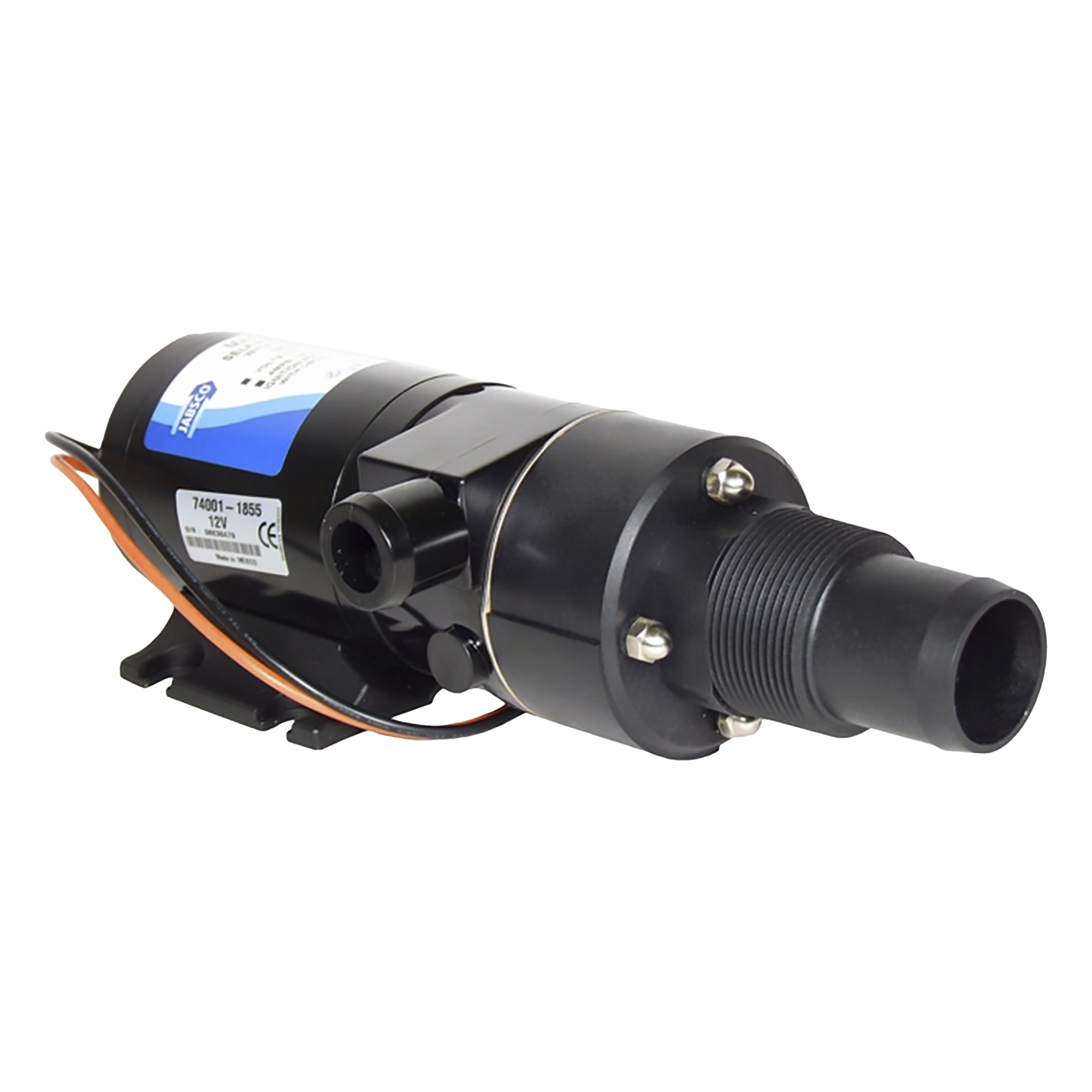 Bomba maceradora de 24 Vcd para manguera de entrada con orificio de 38 mm (1½”), manguera de descarga con orificio de 25 mm (1”) — JABSCO · SKU 18590-2094