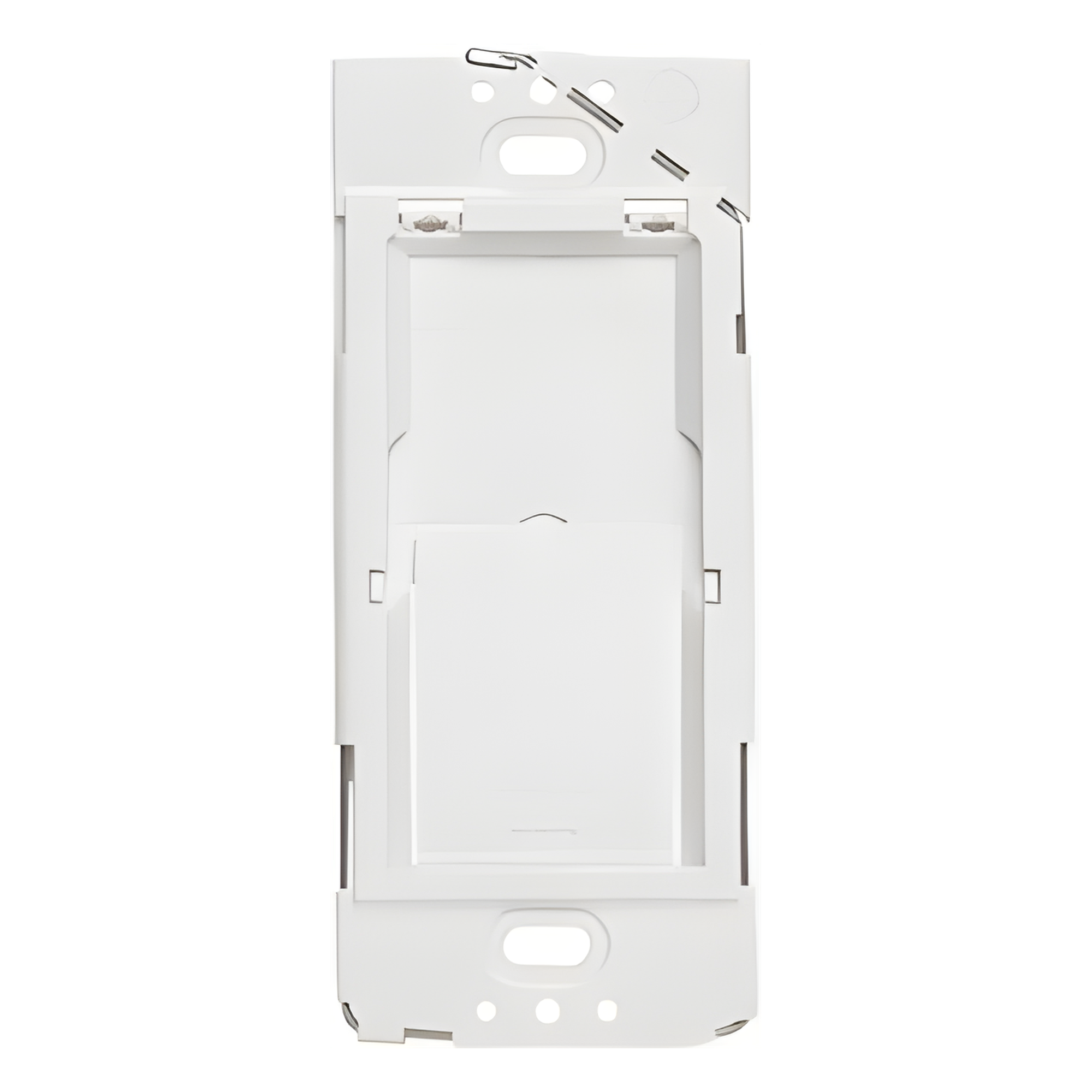 Adaptador de caja de pared para montar un control Pico como apagador fijo, instalable sobre caja eléctrica de 120 V o directo al muro, se usa con placa Claro — LUTRON CASETA WIRELESS · SKU PICOWBXADAPT