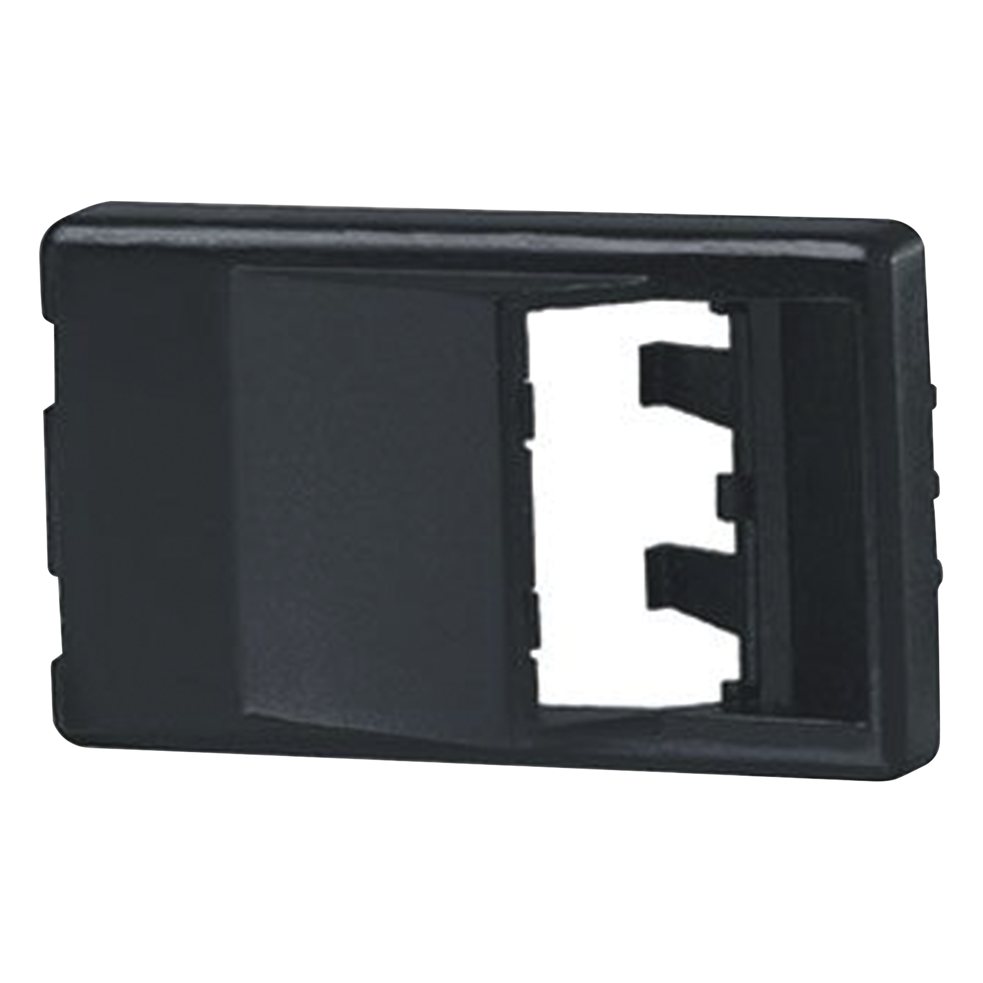 Placa de Mobiliario Modular Estándar, Salidas Para 2 Puertos Mini-Com Angulados, Color Negro — PANDUIT · SKU CFFPA2BL