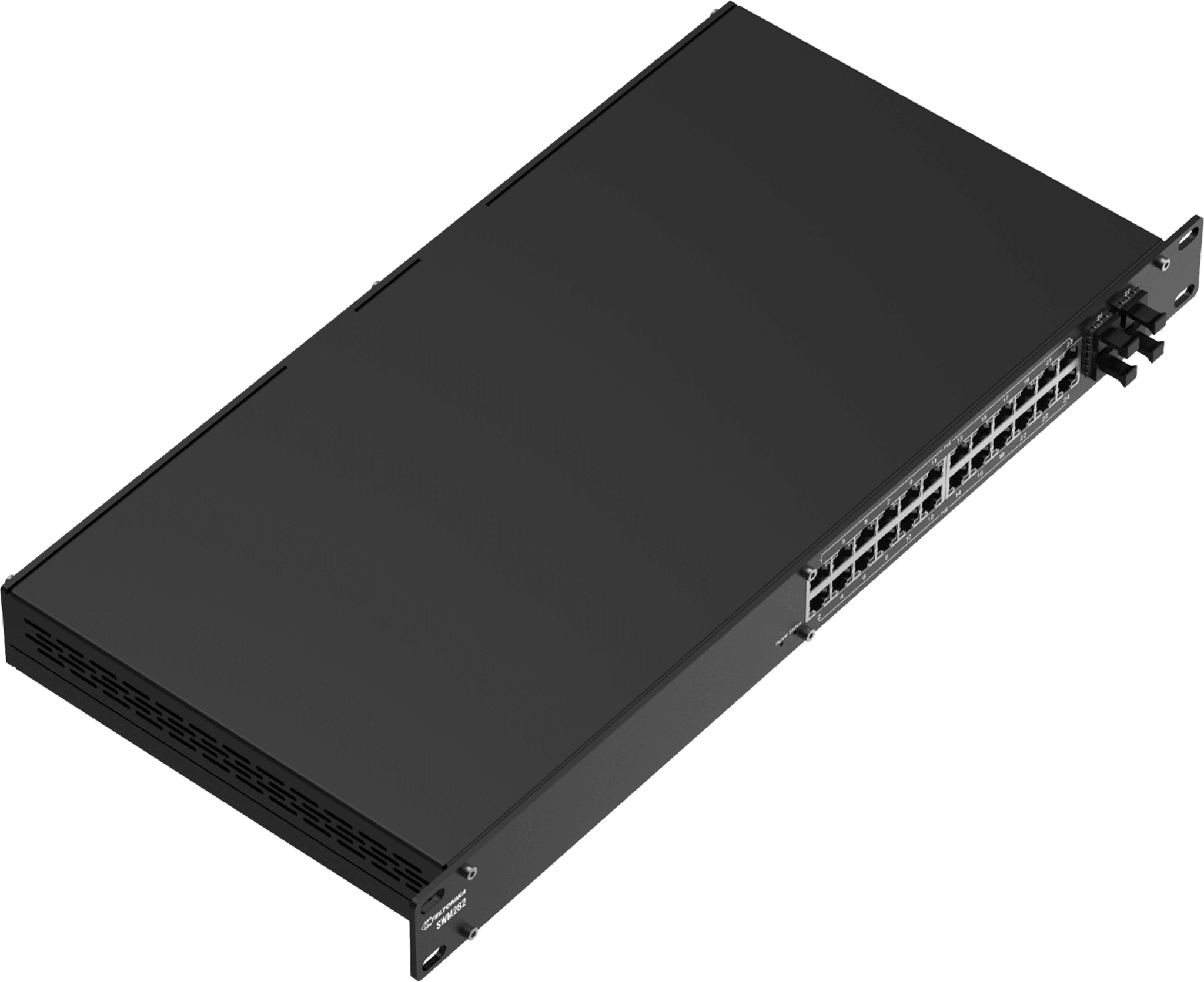 Switch Administrable L2+ / 24 Puertos PoE+ Gigabit / 4 Puertos SFP / Capacidad 56 Gbps / 300W PoE / Rack 19" / IP30