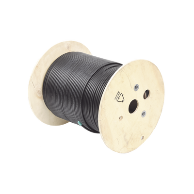 Bobina de Cable Planta Externa con Gel, de 4 Pares, Cat6A, Blindado F/UTP, Color Negro, 305 Metros (1000 Pies)