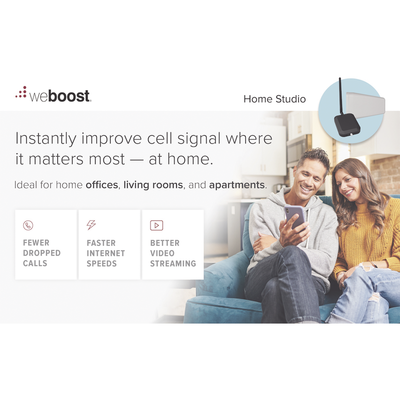 KIT de Amplificador de Señal Celular Home Studio/ Datos 2G, 3G, 4G / Llamadas / Mejora la señal para cubrir hasta 60 m² como una habitación, casa pequeña o departamento.