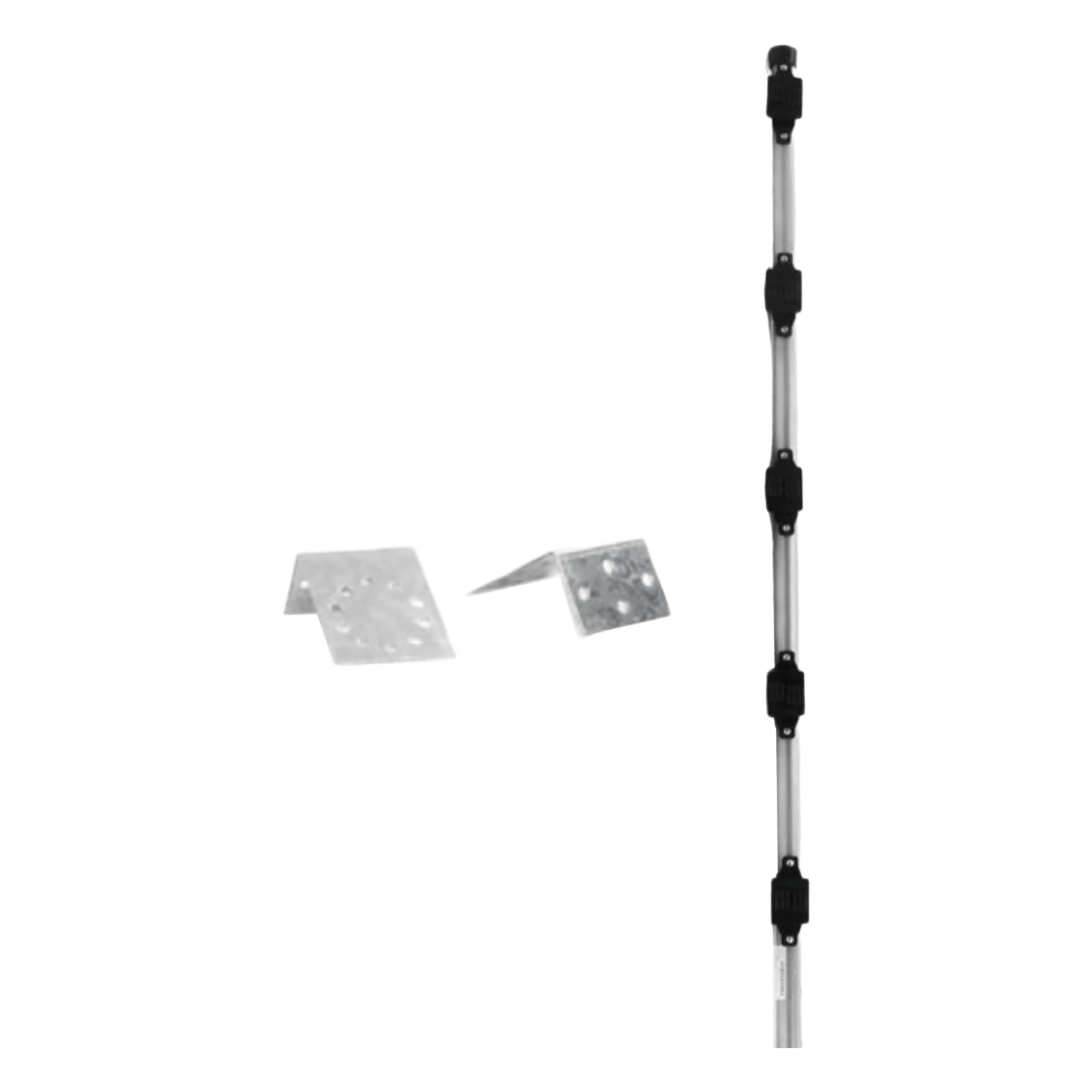 Poste con altura de 1m para cercos eléctricos/ Incluye base multiposicion fabricado 100% con acero galvanizado con 5 aisladores de paso — EPCOM INDUSTRIAL · SKU SYS-POST-3-V2
