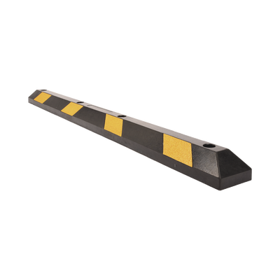 Tope Vehicular P / Estacionamiento / 183cm / Color Negro-Amarillo / 8 Franjas Reflejantes.
