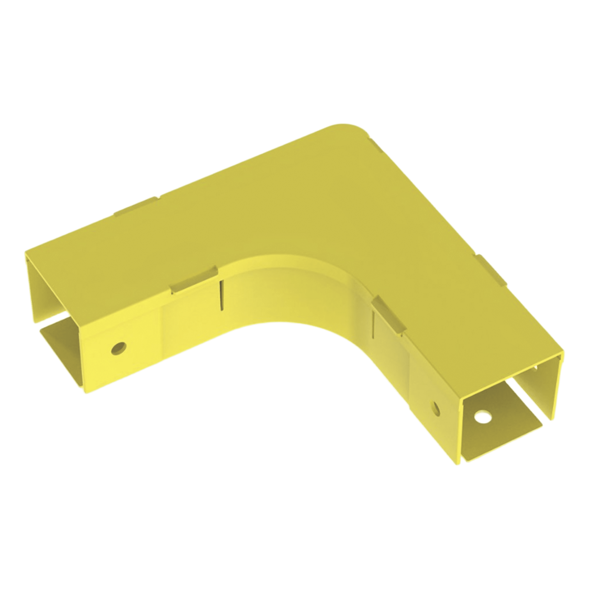 Ángulo Recto a 90º Horizontal con Tapa, Para Canaletas FiberRunner™ 2X2, Color Amarillo — PANDUIT · SKU FRA2X2LYL