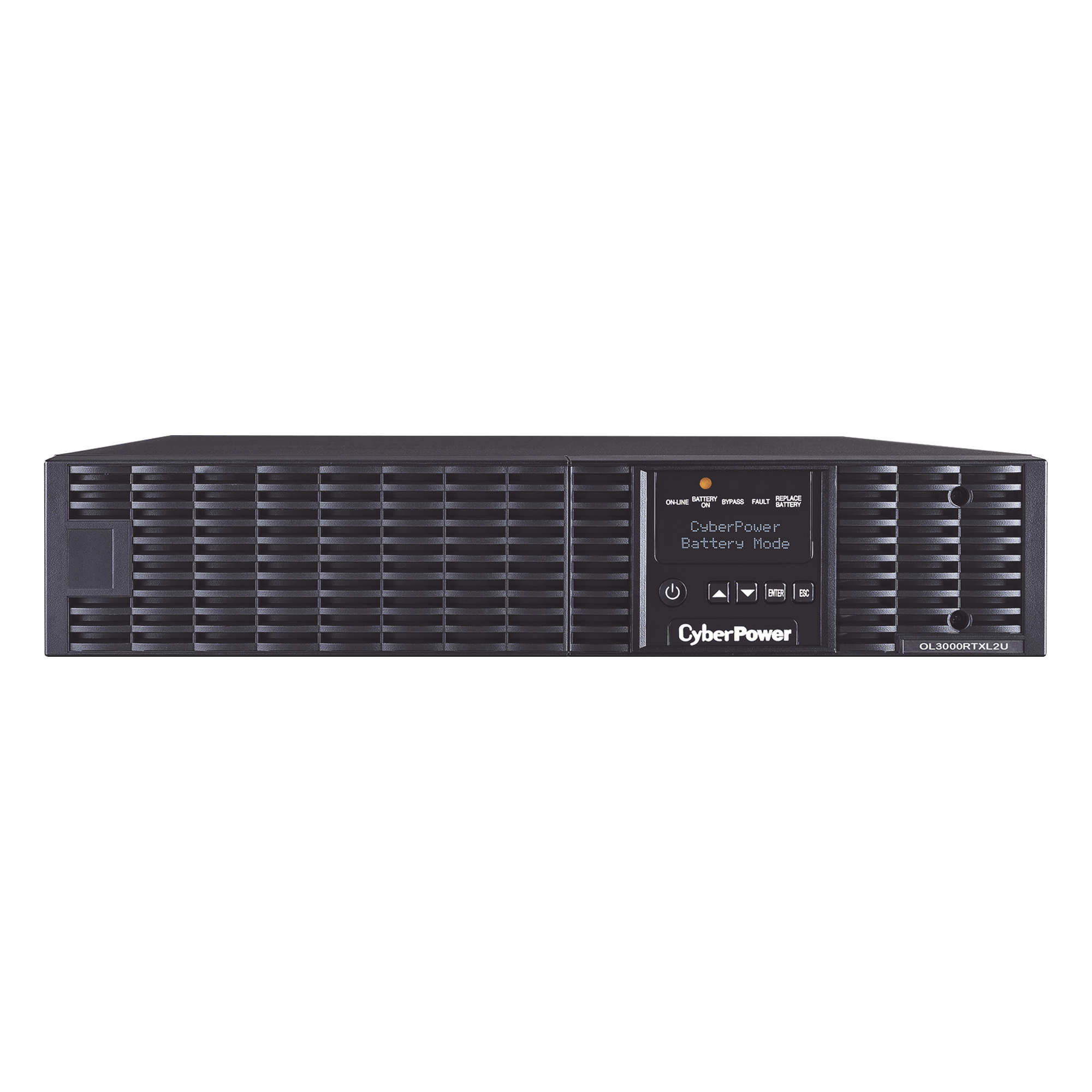 UPS de 3000 VA/2700 W, Online Doble Conversión, Entrada 120 Vca NEMA L5-30P, Onda Senoidal Pura, Torre o Rack de 2 UR, Con 6 Tomas NEMA 5-20R y 1 NEMA L5-30R — CYBERPOWER · SKU OL3000RTXL2U