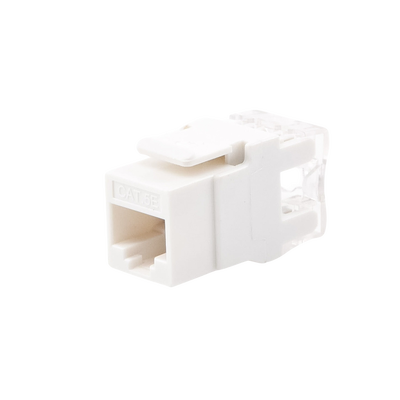 Módulo Jack Keystone Cat5e con Terminación en Ángulo 180 - Color Blanco