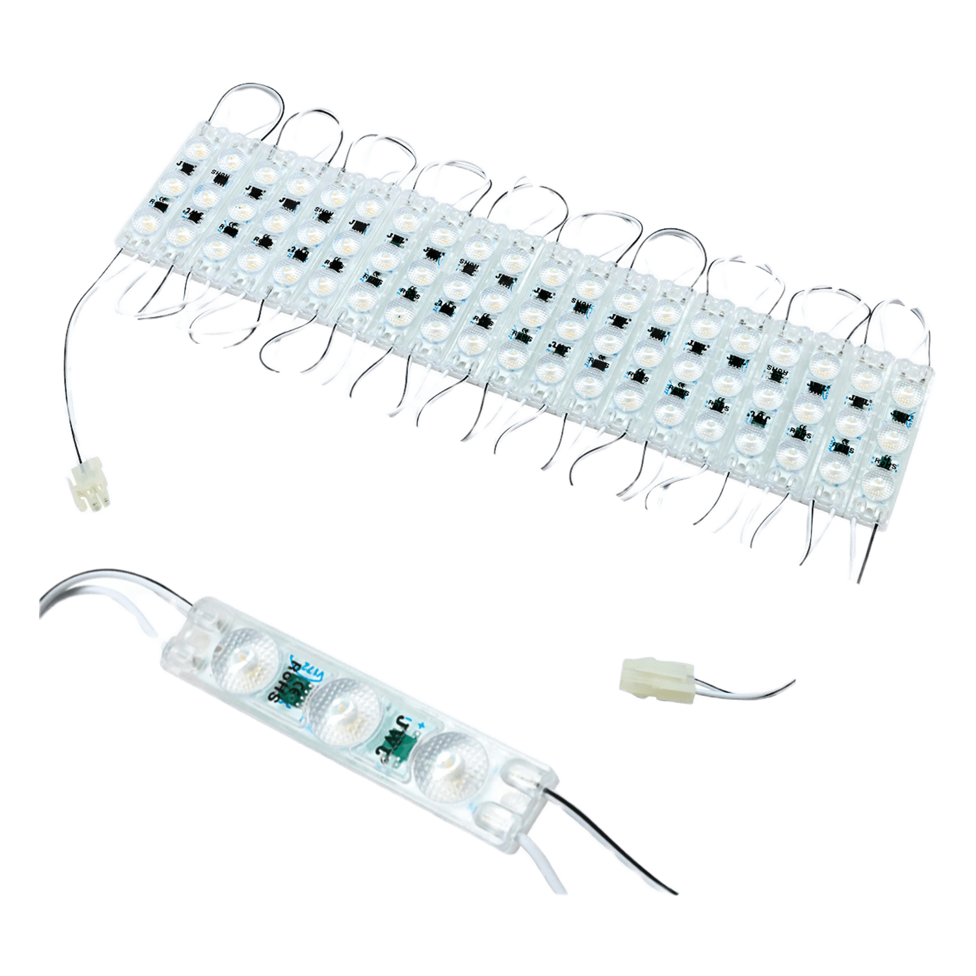 Cadena con 20 Módulos LED Individuales / Resistente a Intemperie / 4500 Lúmenes / 110V / Luz Cálida 2 700 K / Conectados en Serie / No Requiere Transformador. — JWJ · SKU JUML-2936-C