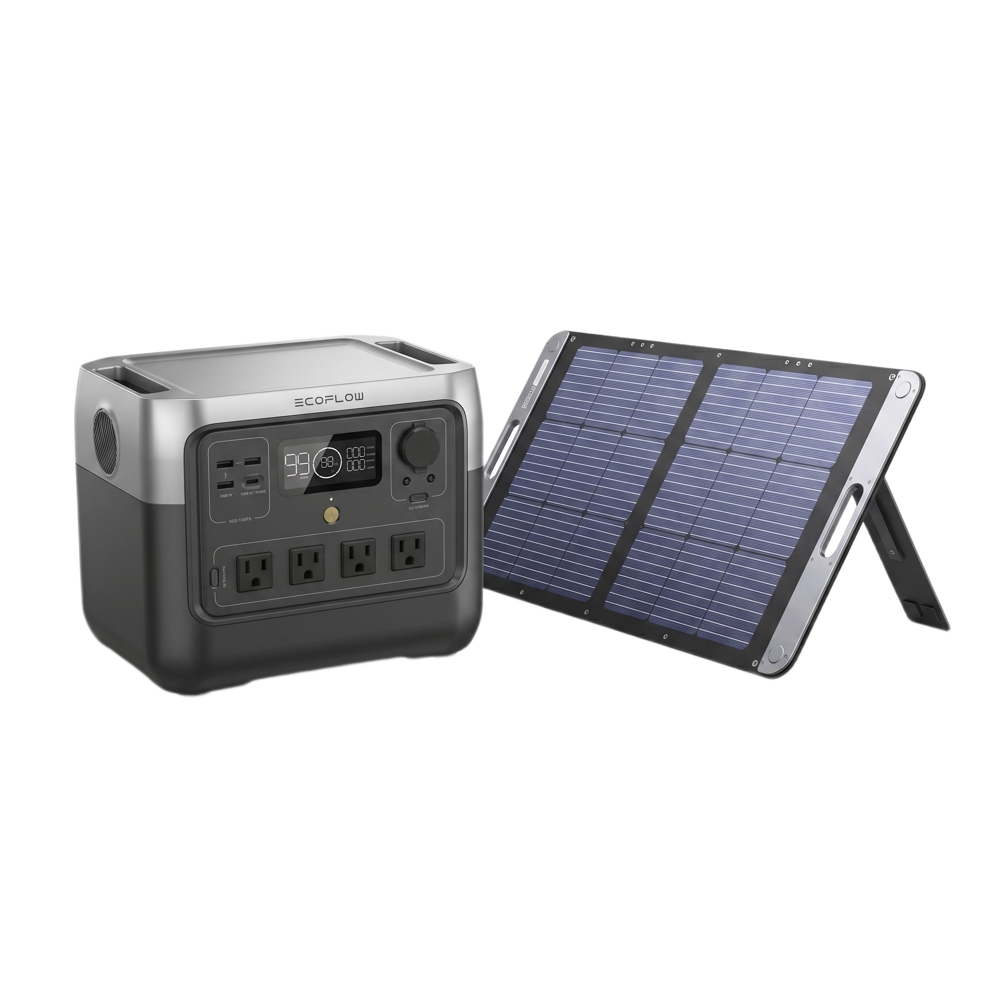 Kit de Energía Portátil / Estación 768 Wh / Salida AC 800 W (1600 W X-Boost) / Panel Solar 200 W / Batería LiFePO4 / IP67