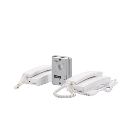 Kit de Audio Portero con 2 Auriculares y Frente de Calle