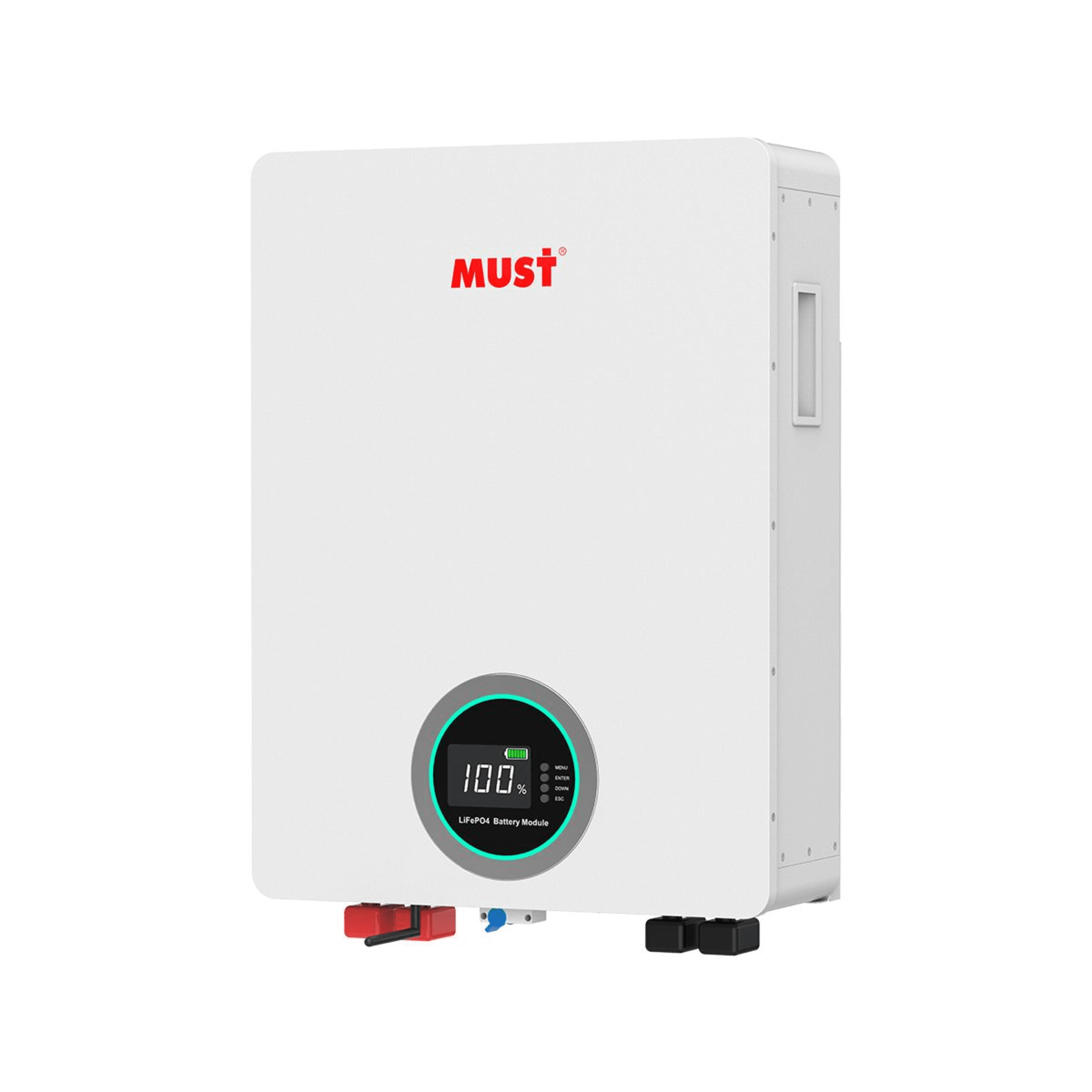 Batería de Litio Ferrofosfato LiFePO4 100Ah 51.2V / Tecnología LFP Cobalto Free/ ≥6000 Ciclos Vida Útil / BMS Inteligente Integrado / Comunicación CAN-RS485-WiFi / 5 Años Garantía