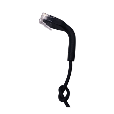 Mini Patch Cord Cat6 Ultra Slim 1 Metro (3.28 Pies) Negro ? Ahorra Espacio sin Organizadores, con Bota Flexible