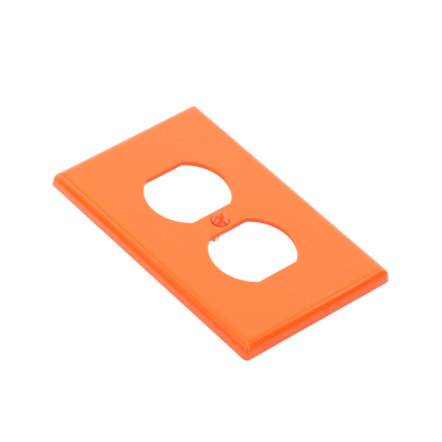 Tapa para Contacto Dúplex Color naranja.