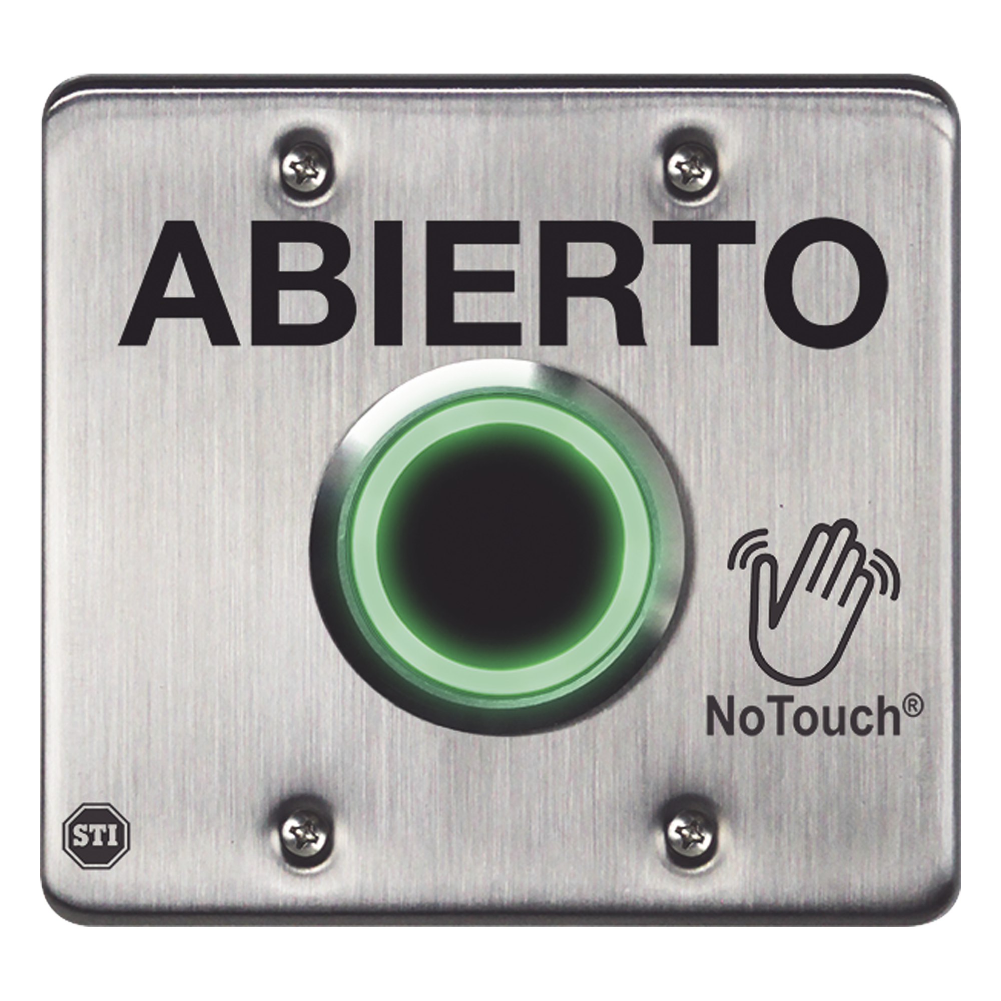 Interruptor IR NoTouch® de Acero Inoxidable, Salida Doble, ABIERTO — STI · SKU NT-SS202-ES