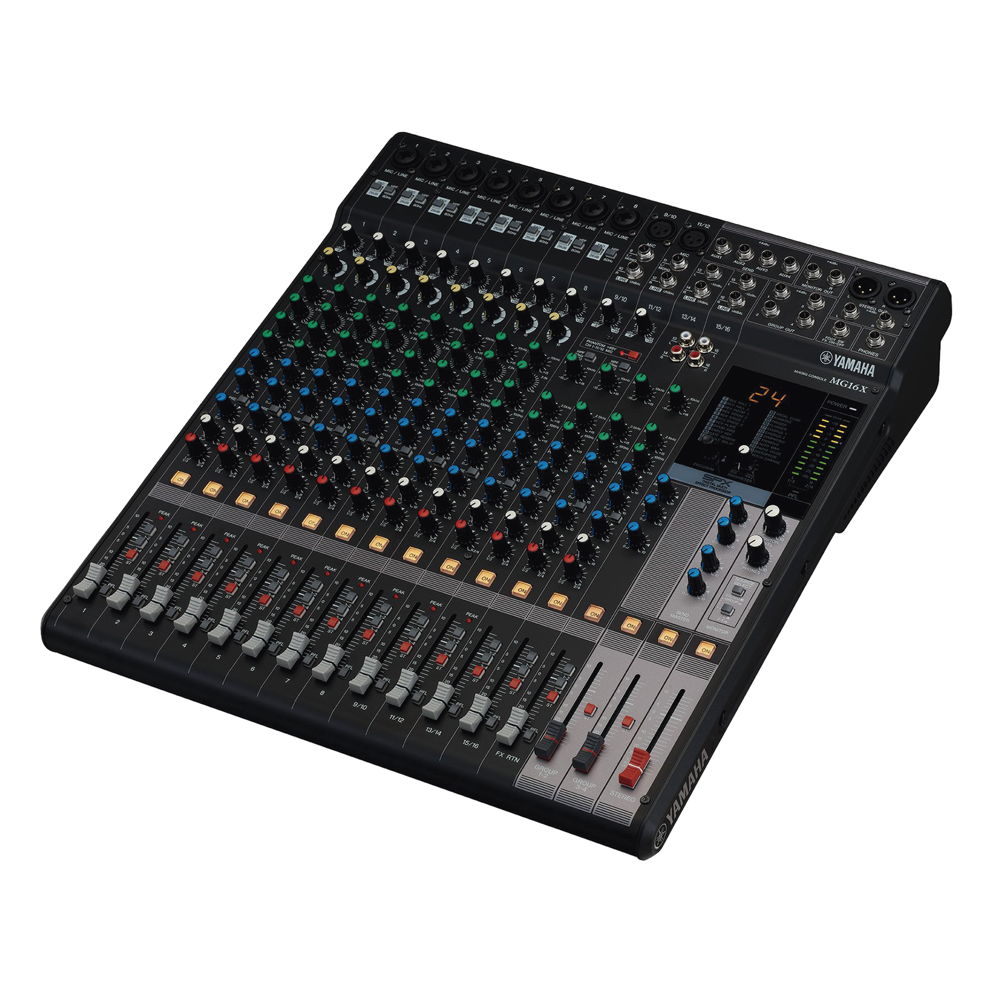 Mezcladora de Audio | 16 Canales | 10 Entradas de Micrófono | Entradas de Línea | Efectos | (MG16X) — YAMAHA · SKU MG16XCV