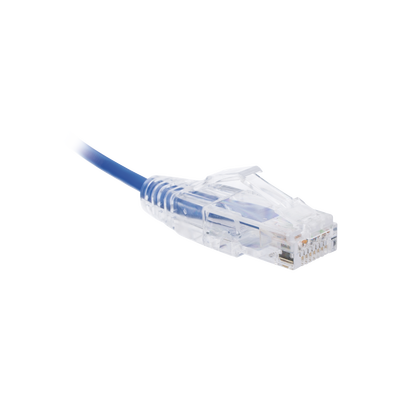 Cable de Parcheo Slim UTP Cat6 - 1 Metro (3.28 Pies), Azul, Diámetro Reducido (28 AWG)