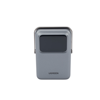 Power Bank Serie UNO Inalambrico | 10000mAh | 7.5W/20W  |  Con Emojis de Estado | Carga Rápida USB-C Bidireccional  | Pantalla TFT  Inteligente | Con Holder | Color Grey.