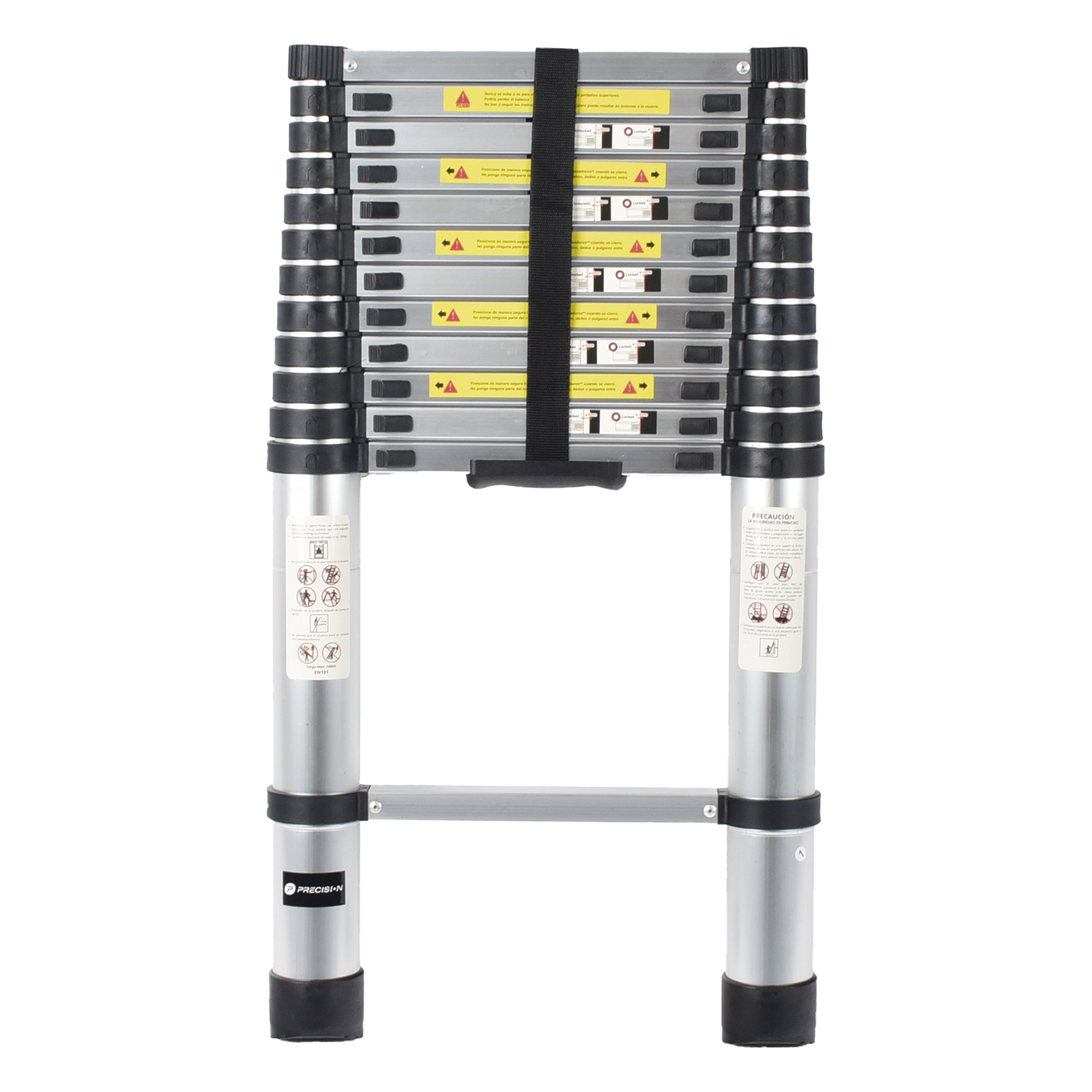 Escalera Telescópica de Aluminio de 3.8 Metros de Altura — PRECISION · SKU PST-H10-001