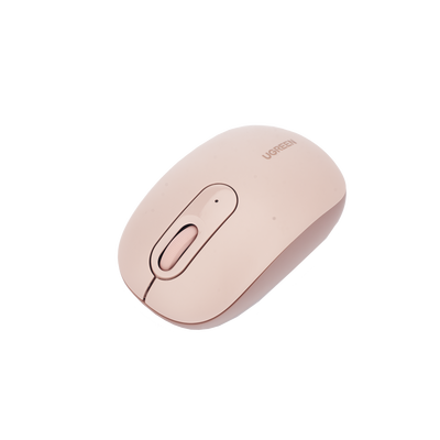 Mouse Inalámbrico 2.4G 800/1200/1600/2400 DPI | Función de 3 botones | Alcance 10m | Silencioso | Ergonómico | Anti-caída y Anti-interferencias | Batería Alcalina AA incluida | Color Dusty Pink.