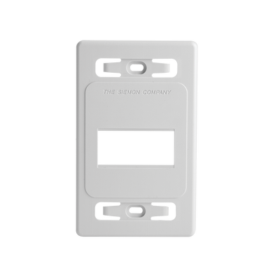 Placa de Pared Modular MAX, de 3 Salidas, Color Blanco, Versión Bulk (Sin Empaque Individual)