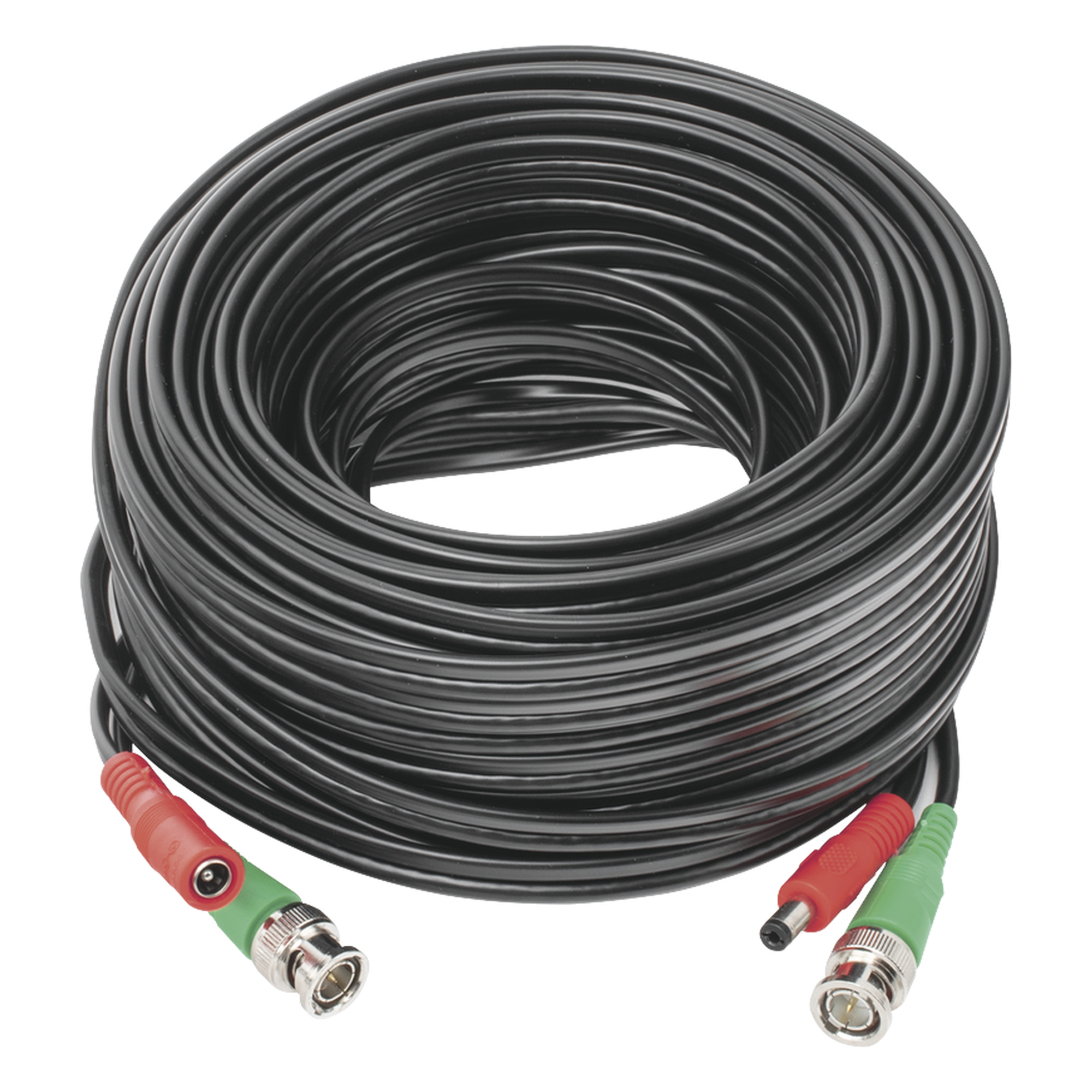 Cable Coaxial (BNC RG59) + Alimentación / SIAMES / 20 Metros (65.62 Pies) / Aleación Cobre + Aluminio CCA / Para Cámaras 4K / Uso Interior y Exterior — EPCOM POWERLINE · SKU DIY-20M-4K