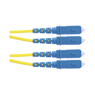 Jumper de Fibra Optica Monomodo 9/125 OS2, SC-SC Duplex, OFNR (Riser), Color Amarillo, 2 Metros (6.56 Pies)