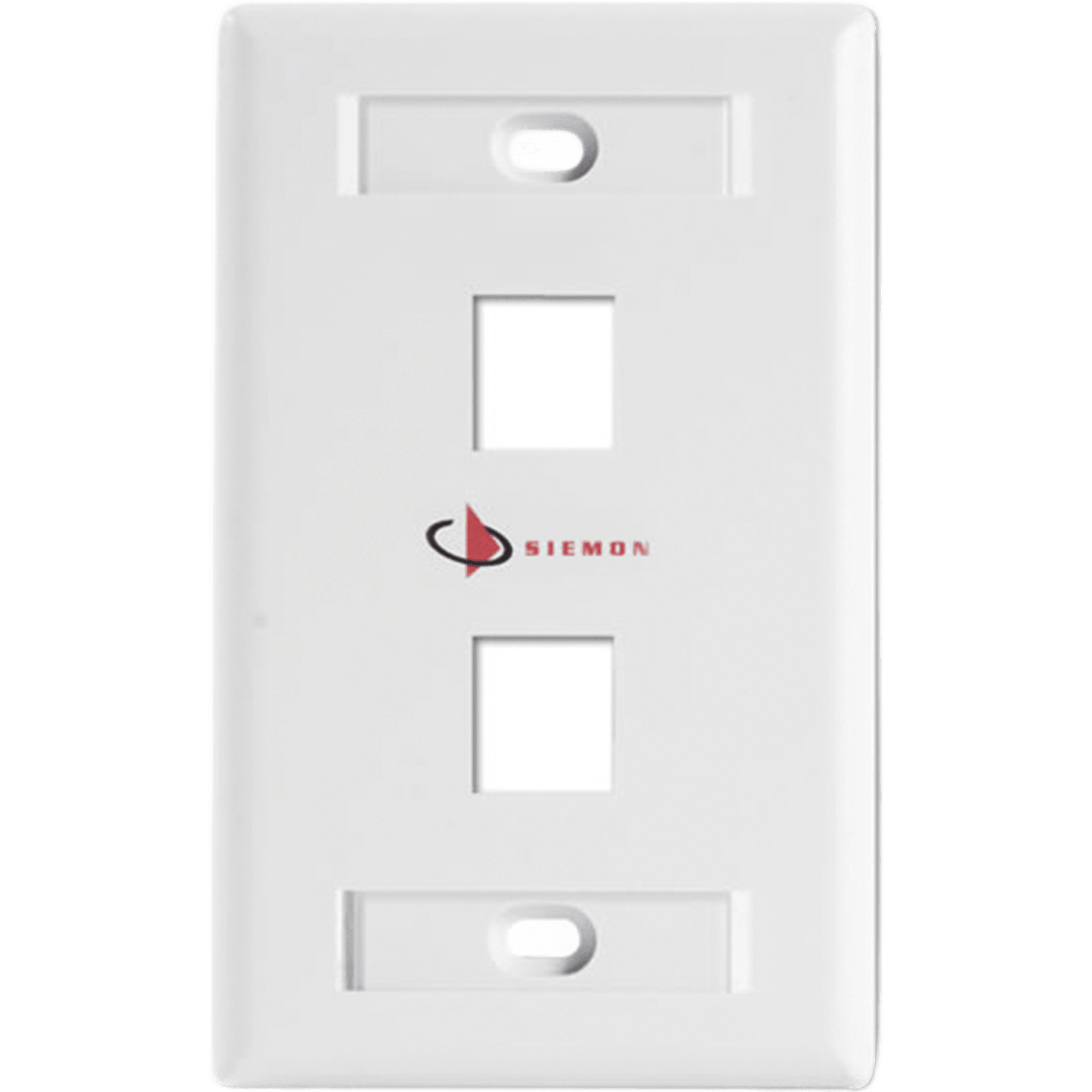 Placa de Pared Keystone de 2 Salidas, Color Blanco, para Jacks Keystone Z-MAX y MAX