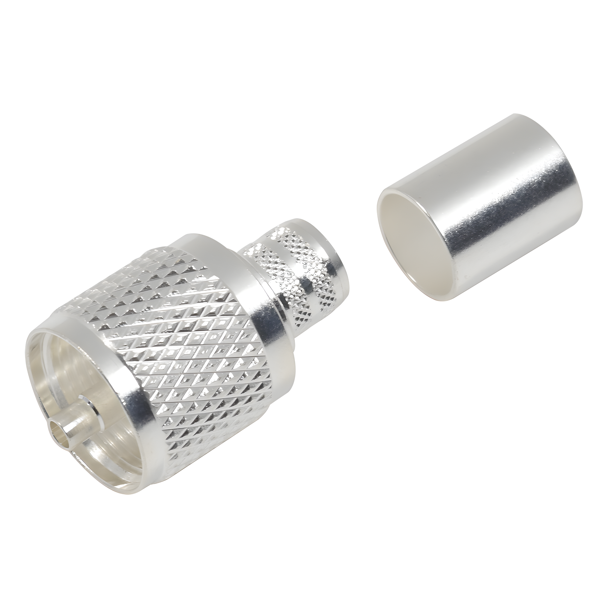 Conector UHF Macho (PL-259) para cables RG-8/U, RG-214/U, BELDEN 8268. — RF INDUSTRIES,LTD · SKU RFU-507-STF