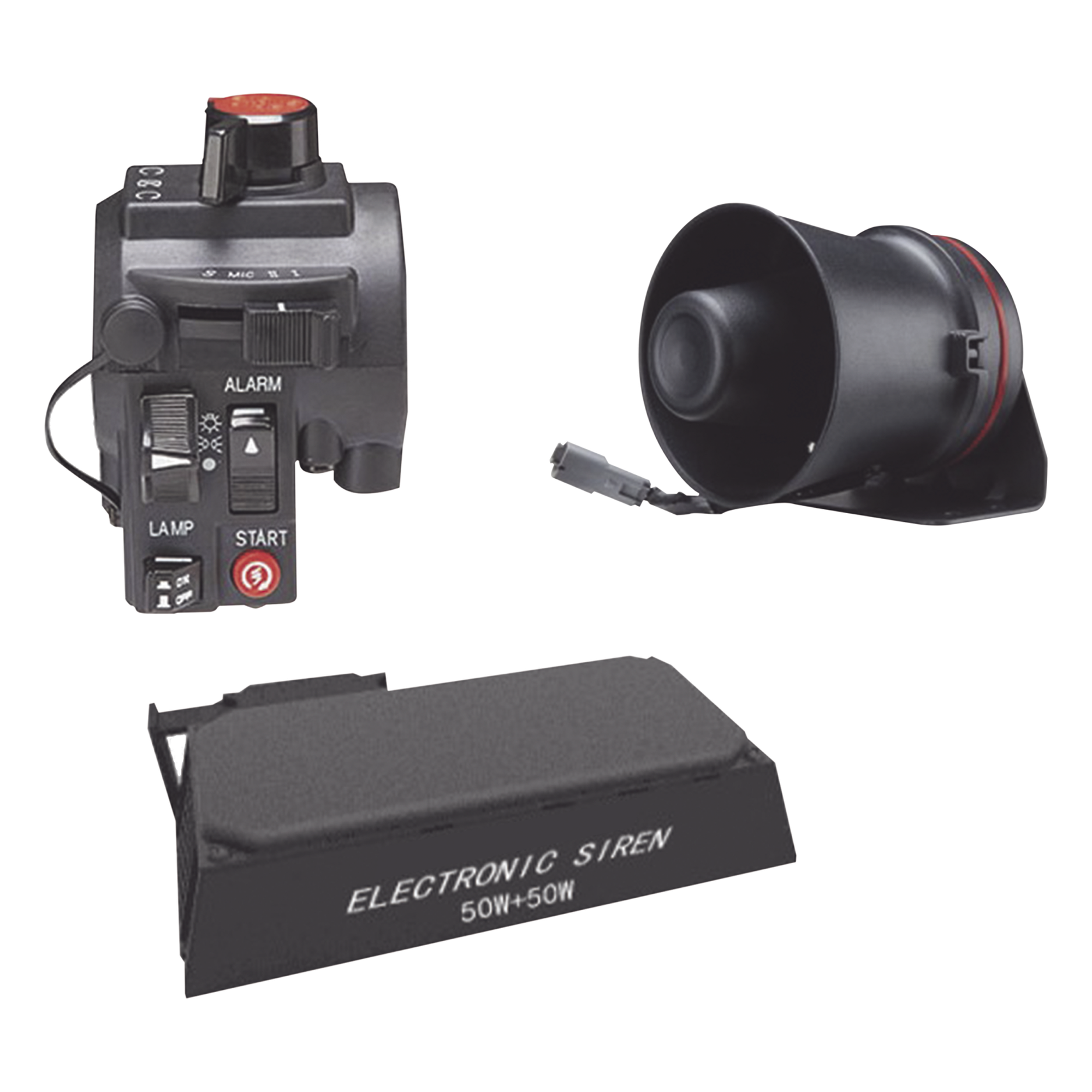 Kit para motocicleta EPCOM INDUSTRIAL, sirena/bocina de 100 Watt y controlador — EPCOM INDUSTRIAL SIGNALING · SKU KITMOTOEPCOM2