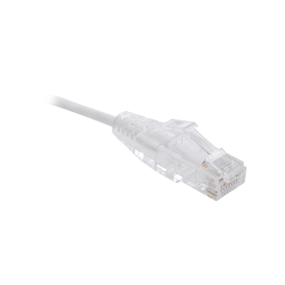 Cable de Parcheo Slim UTP Cat6 - 1.5 Metros (4.92 Pies) Blanco Diámetro Reducido (28 AWG)