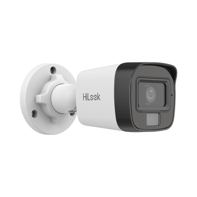 [Dual Light] Bala IP 4 Megapixel / Lente 2.8 mm / Ángulo de visión 104° / 20 mts IR + 15 mts Luz Blanca / Micrófono Integrado / ACUSENSE Lite / Exterior IP67 / H.265+ / PoE / ONVIF / dWDR